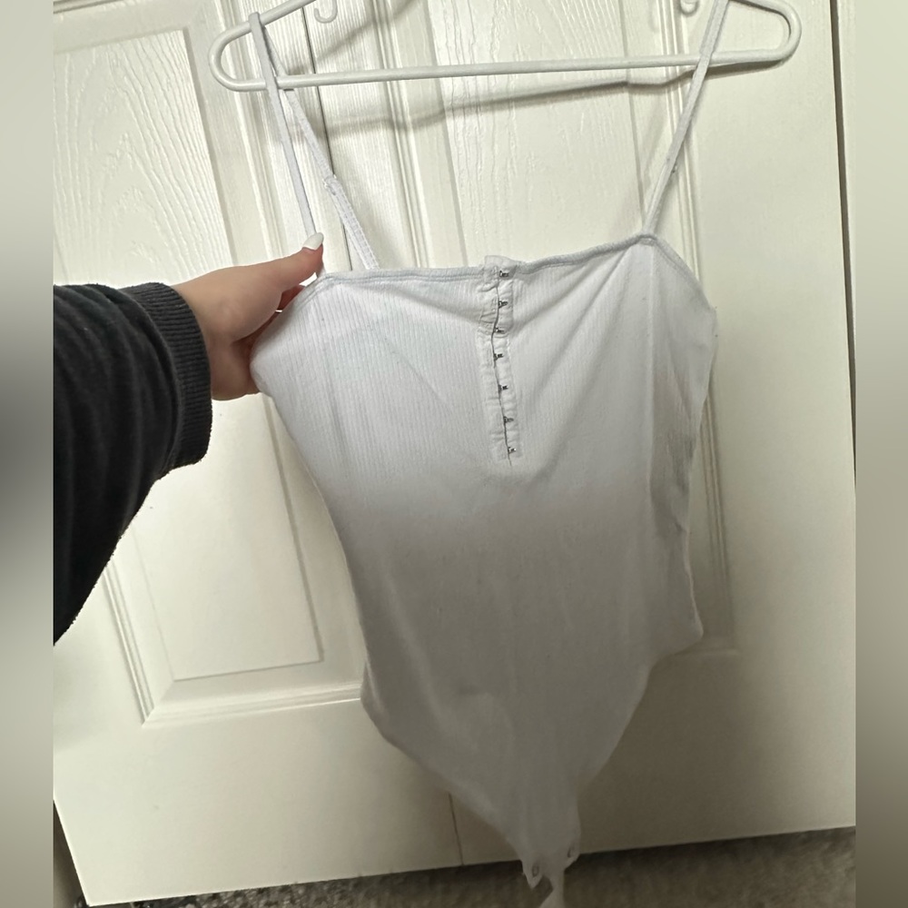 Garage Square Neck Ribbed Bodysuit